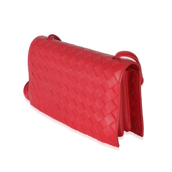 133076 sv Bottega Veneta Apple Candy Intrecciato Lambskin Trio Pouch