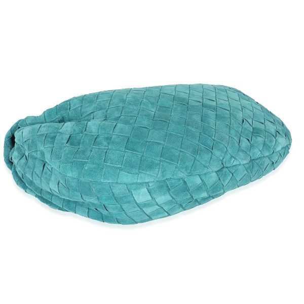 133080 clasp Bottega Veneta Teal Suede Intrecciato Teen Jodie