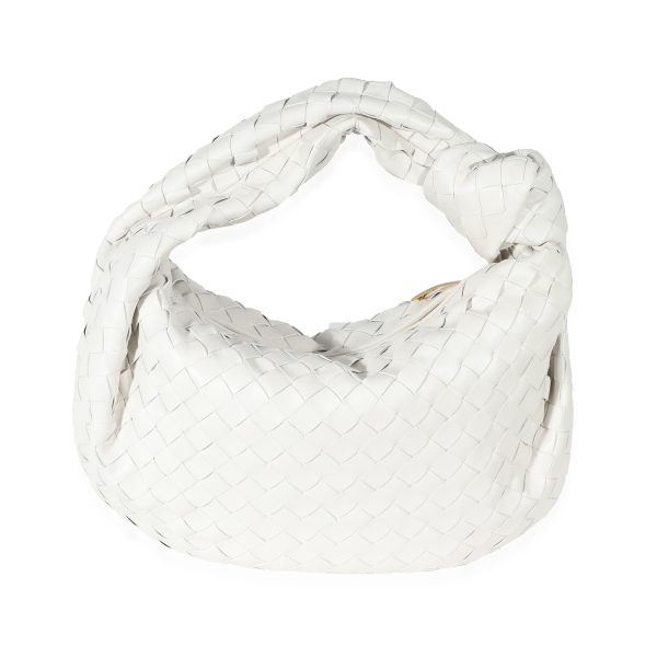 133081 pv Bottega Veneta White Intrecciato Lambskin Teen Jodie