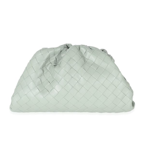 133083 fv Bottega Veneta Sage Intrecciato Teen Pouch