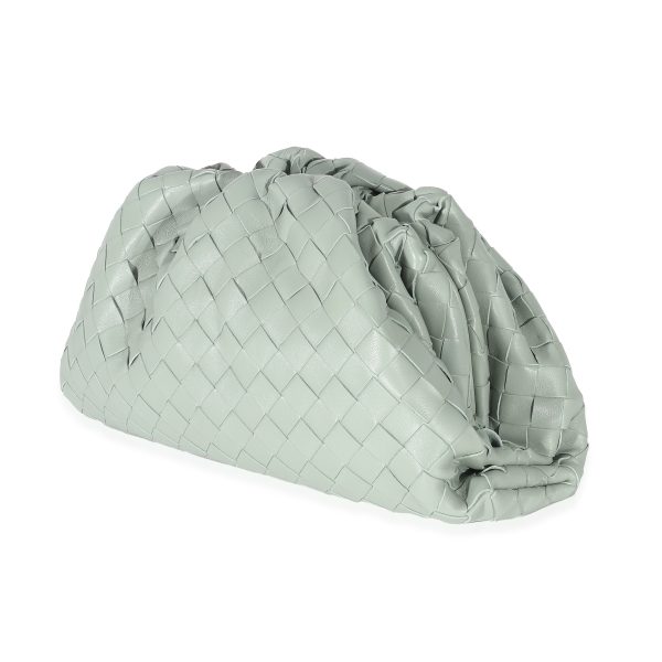 133083 sv Bottega Veneta Sage Intrecciato Teen Pouch