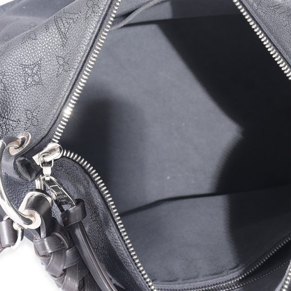 133147 ad1 Louis Vuitton Black Monogram Mahina Beaubourg Hobo MM