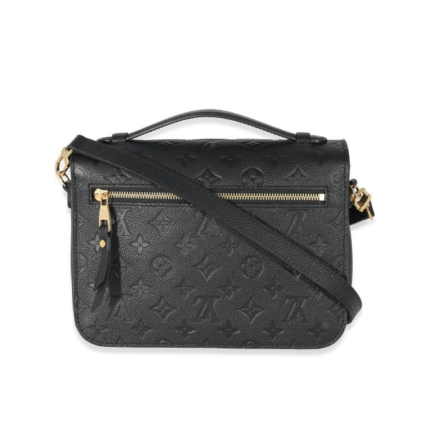 133155 stamp Louis Vuitton Black Monogram Empreinte Pochette Metis