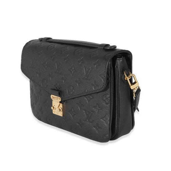 133155 sv Louis Vuitton Black Monogram Empreinte Pochette Metis