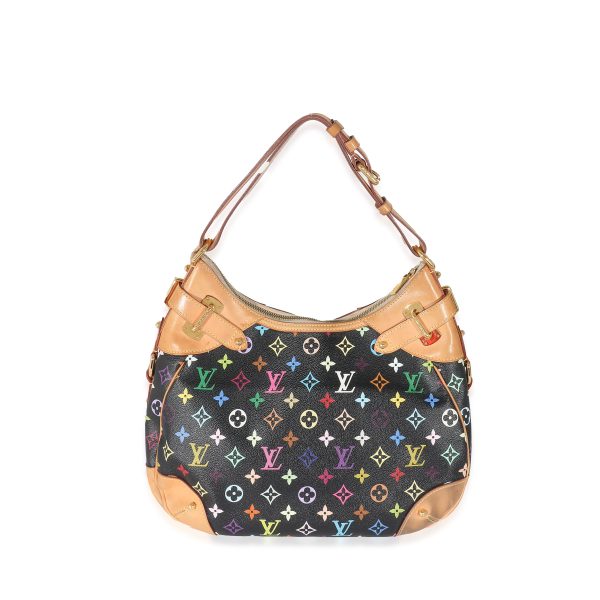 133165 pv Louis Vuitton Black Monogram Multicolor Canvas Greta