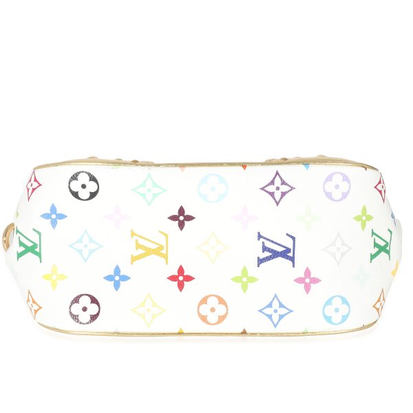 133166 stamp Louis Vuitton White Multicolor Monogram Canvas Gold Marilyn