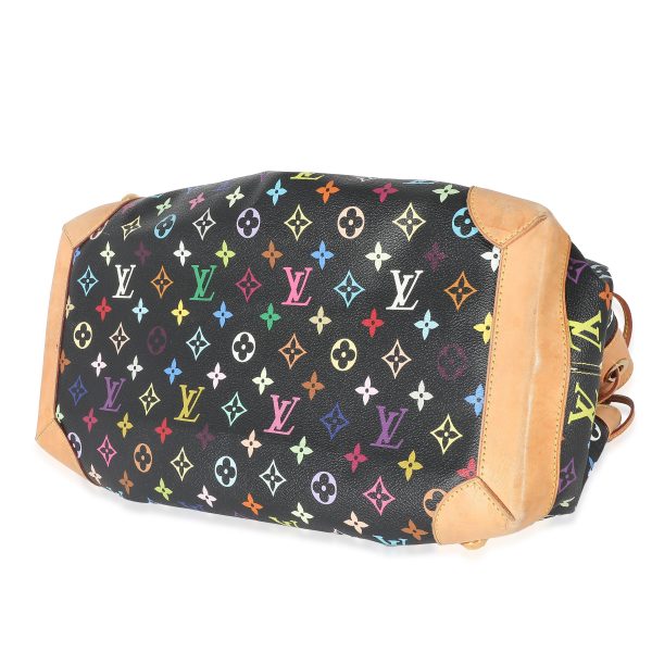 133167 box Louis Vuitton Black Monogram Multicolor Canvas Ursula GM