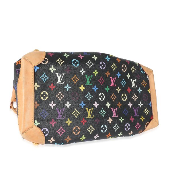 133167 clasp Louis Vuitton Black Monogram Multicolor Canvas Ursula GM