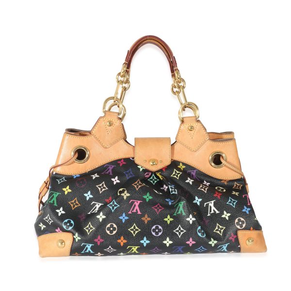 133167 pv Louis Vuitton Black Monogram Multicolor Canvas Ursula GM