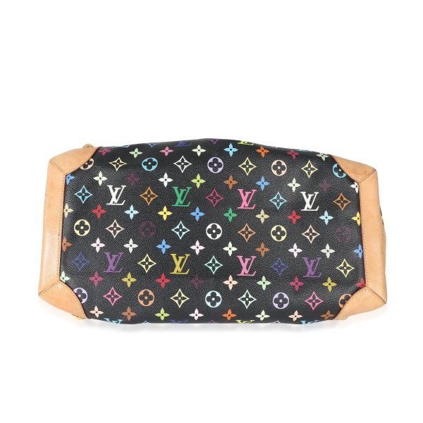 133167 stamp Louis Vuitton Black Monogram Multicolor Canvas Ursula GM