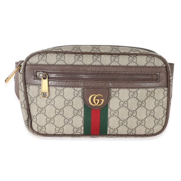 133216 fv Gucci Beige GG Supreme Canvas Ophidia Belt Bag