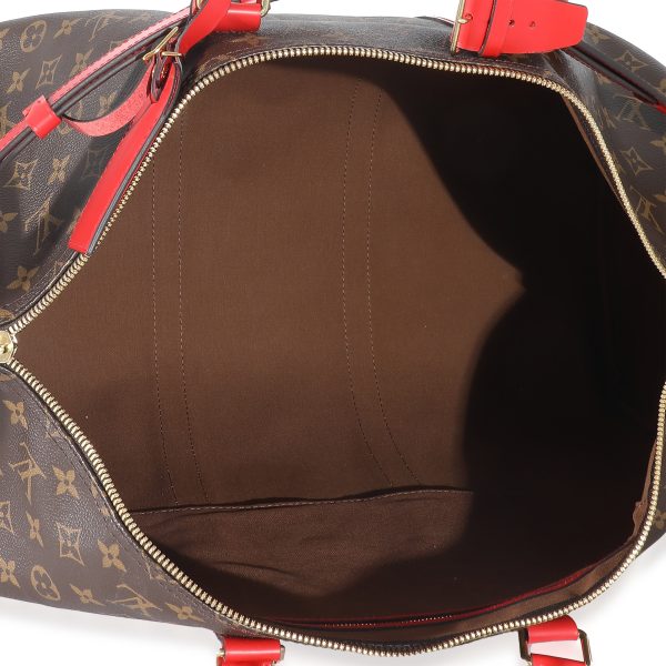 133231 ad1 Louis Vuitton Coquelicot Monogram Canvas Keepall Bandouliere 50