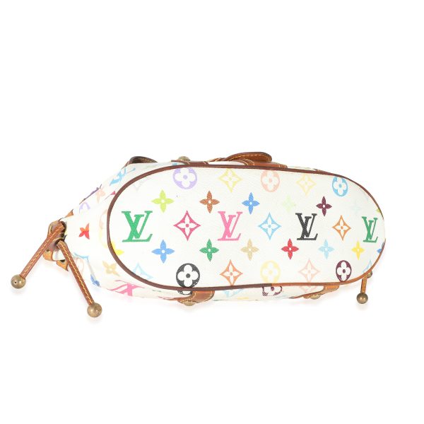 133234 clasp Louis Vuitton White Multicolore Monogram Canvas Theda PM