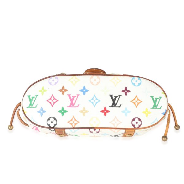 133234 stamp Louis Vuitton White Multicolore Monogram Canvas Theda PM