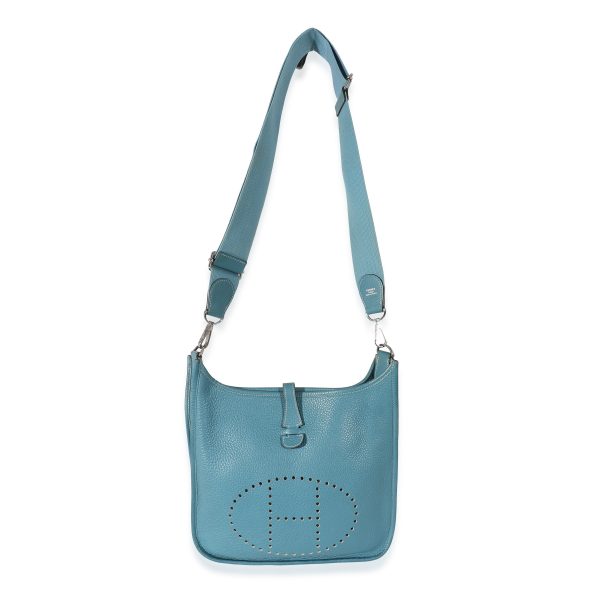 133336 bv Hermès Clemence Blue Jean Evelyne III PM