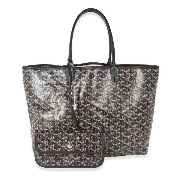 133362 fv Goyard Black Goyardine Saint Louis PM