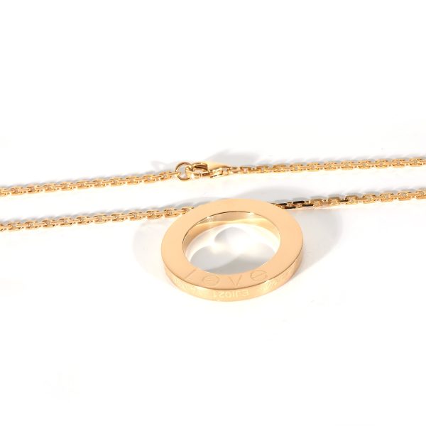 133364 clasp Cartier Love Circle Necklace in 18k Yellow Gold 008 CTW