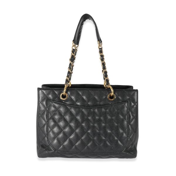 133375 pv Chanel Black Quilted Caviar Grand Shopper Tote