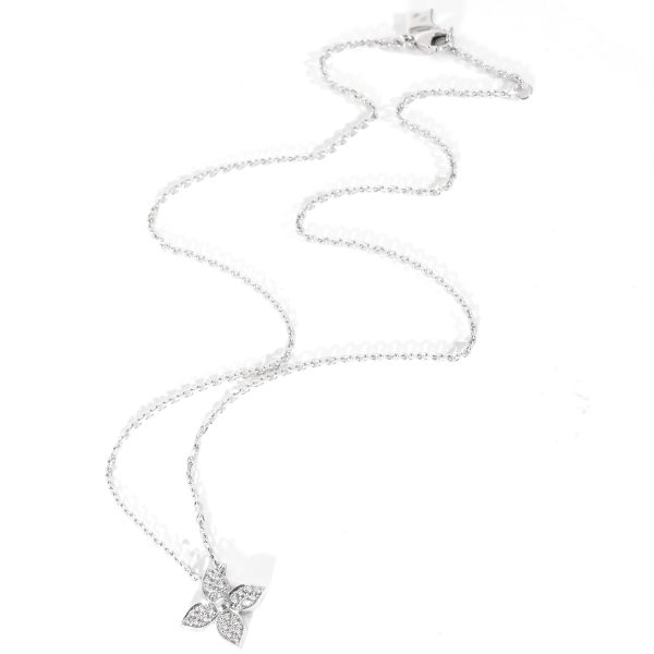 133399 rv 2890dfb6 bc60 45ed a7ca 30e5a0e343d7 Louis Vuitton Idylle Blossom Necklace in 18k White Gold 02 CTW