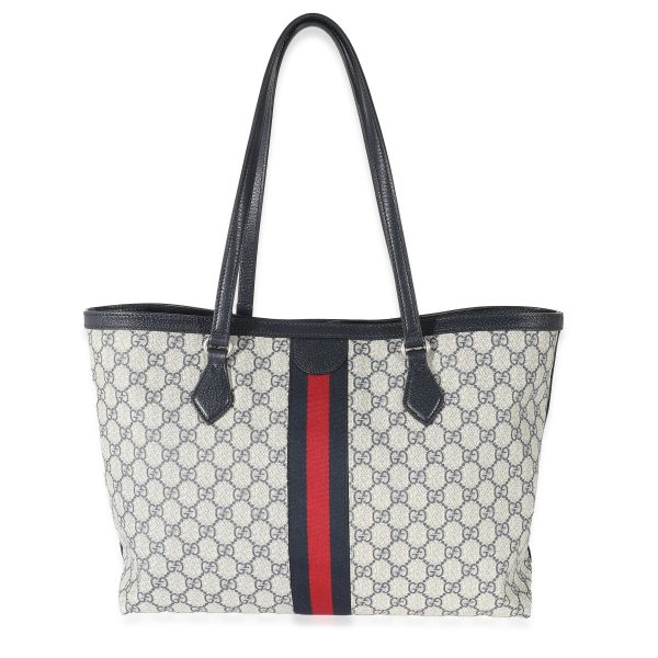 133408 pv 68db8743 4be3 44f3 8994 9cf3fbb3132d Gucci Beige Blue GG Supreme Medium Ophidia GG Tote