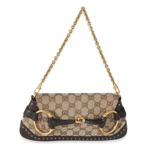 133425 fv Gucci GG Supreme Shoulder Bag Beige Ebony