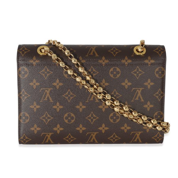 133446 pv Louis Vuitton Black Taurillon Monogram Canvas Victoire Chain Bag