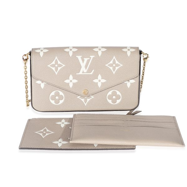 133447 fv 860dda26 4e19 4a94 bc25 95b3c8751daa Louis Vuitton Tourterelle Creme Empreinte Giant Monogram Félicie Pochette