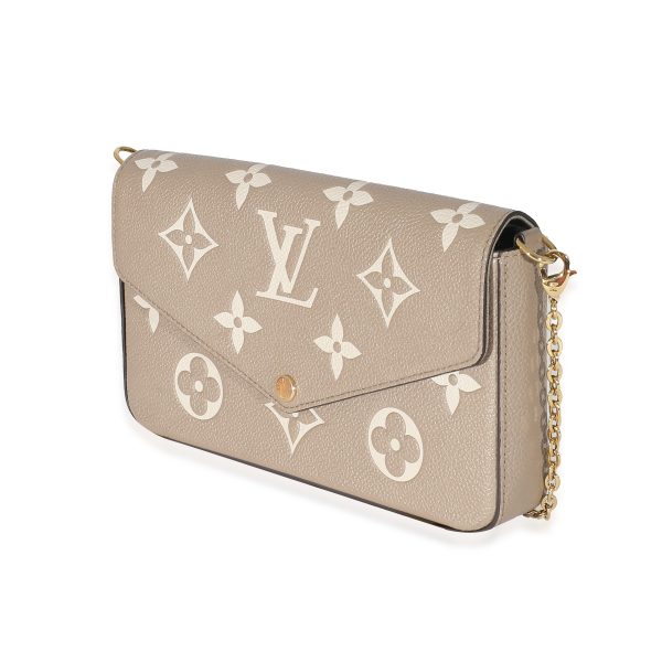 133447 pv d702b70f 8afe 4ba2 b174 90a6b9b47add Louis Vuitton Tourterelle Creme Empreinte Giant Monogram Félicie Pochette