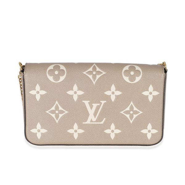 133447 stamp 49403638 af9e 460f ab09 4cfbc5f4d75b Louis Vuitton Tourterelle Creme Empreinte Giant Monogram Félicie Pochette