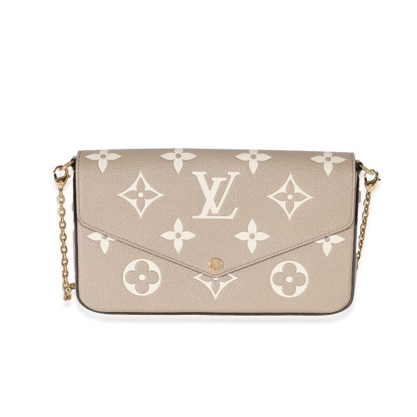 133447 sv 762fbb53 8d25 4398 92b6 a0e2c99a0ba9 Louis Vuitton Tourterelle Creme Empreinte Giant Monogram Félicie Pochette