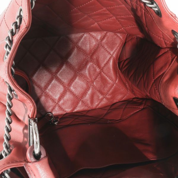 133466 ad1 a0877c0f 9c56 4e30 9c9c 0eddd207d65d Chanel Burgundy Calfskin Stitched Medium Urban Luxury Drawstring Backpack