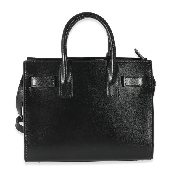 133484 bv Saint Laurent Black Shiny Leather Nano Sac De Jour