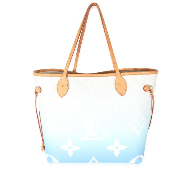 133589 pv Louis Vuitton Blue White Giant Monogram Canvas By The Pool Neverfull MM