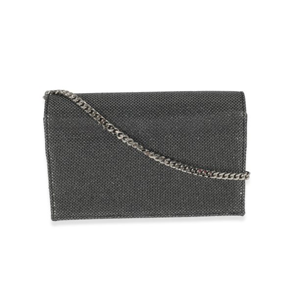 133608 pv b8945435 1768 4cb9 b568 7ba9c74f2017 Saint Laurent Silver Embossed Kate Tassel Chain Wallet