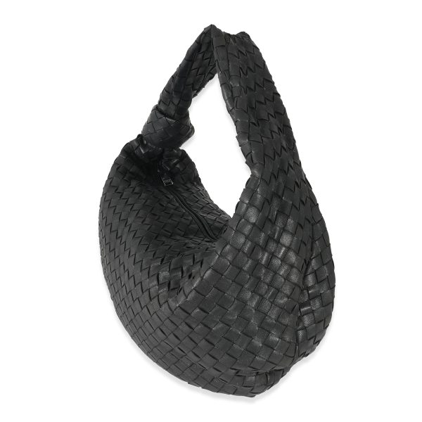 133681 sv 91559e38 d00f 435e 88bf b2303f67897e Bottega Veneta Black Intrecciato Lambskin Medium Jodie