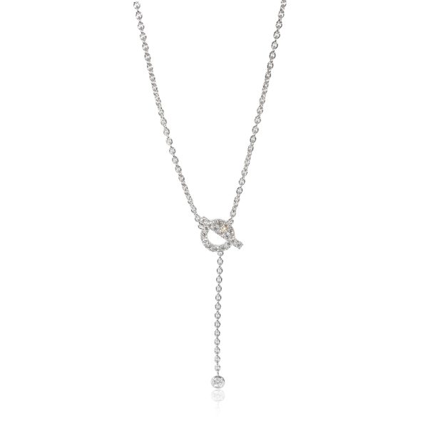 133700 fv Hermès Finesse Fashion Necklace in 18k White Gold 055 CTW