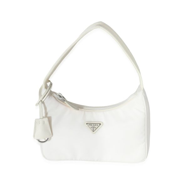 133731 fv Prada White Re Nylon Re Edition 2000 Mini Bag