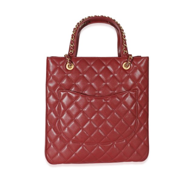 133753 pv Chanel Burgundy Lambskin Chanel 19 Top Handle Shopper