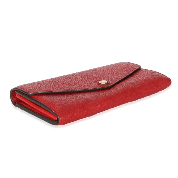 133797 stamp dcb019b0 5dd7 4f59 8080 abac0d5c3ce7 Louis Vuitton Cerise Monogram Empreinte Sarah Wallet