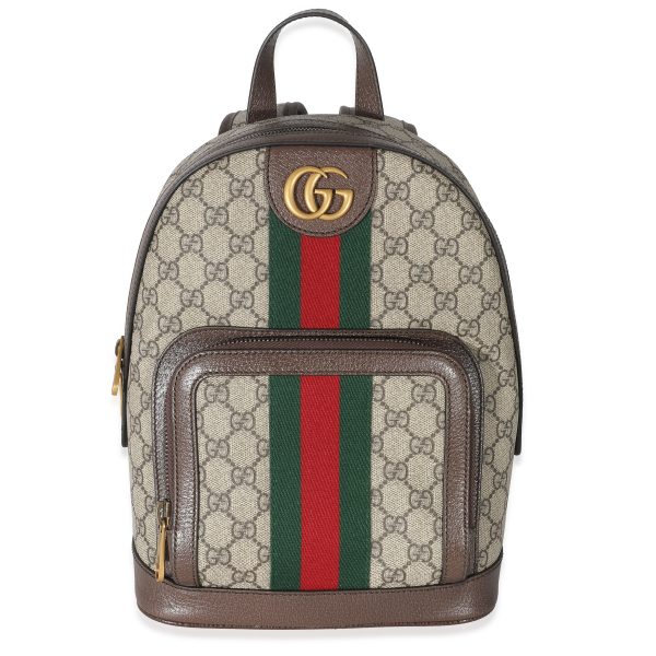 133836 fv b7e10693 7dec 4902 948d 3a6c9ee6f160 Gucci Beige GG Supreme Small Ophidia Backpack