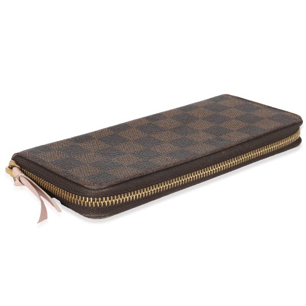 133853 stamp Louis Vuitton Damier Ebene Canvas Clemence Wallet