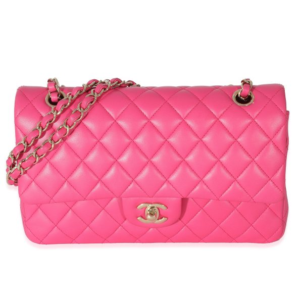 133879 fv Chanel 16C Pink Quilted Lambskin Medium Classic Double Flap Bag