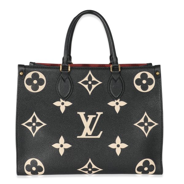 133902 fv d979345b f69e 4695 a6d9 b2e708aa0e13 Louis Vuitton Black Beige Monogram Giant Empreinte Onthego MM