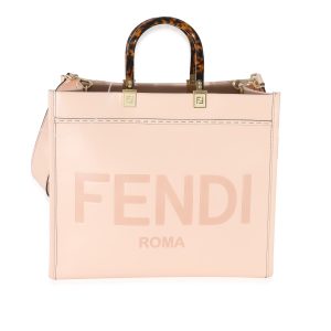 133906 fv Fendi Pink Poudre Calfskin Medium Sunshine Shopper