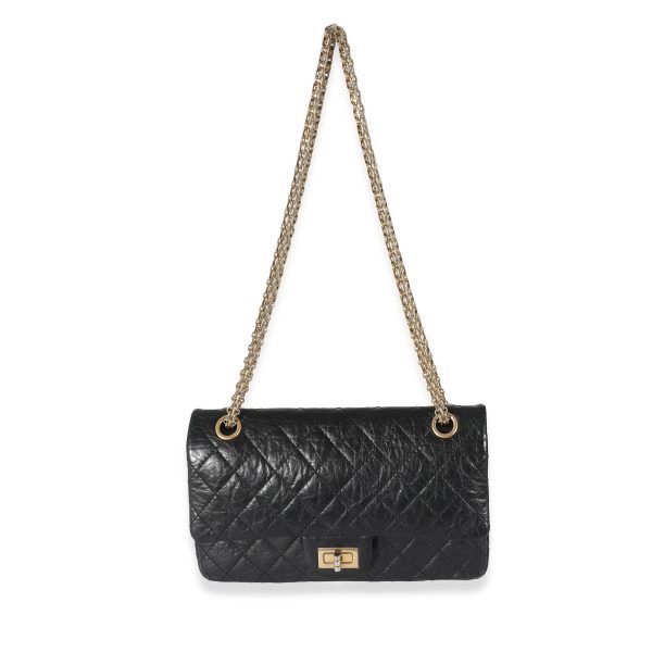 133924 bv 64bca552 c663 4959 a1c1 ed182dc34c6f Chanel Black Aged Calfskin Quilted 255 Reissue 225 Flap Bag