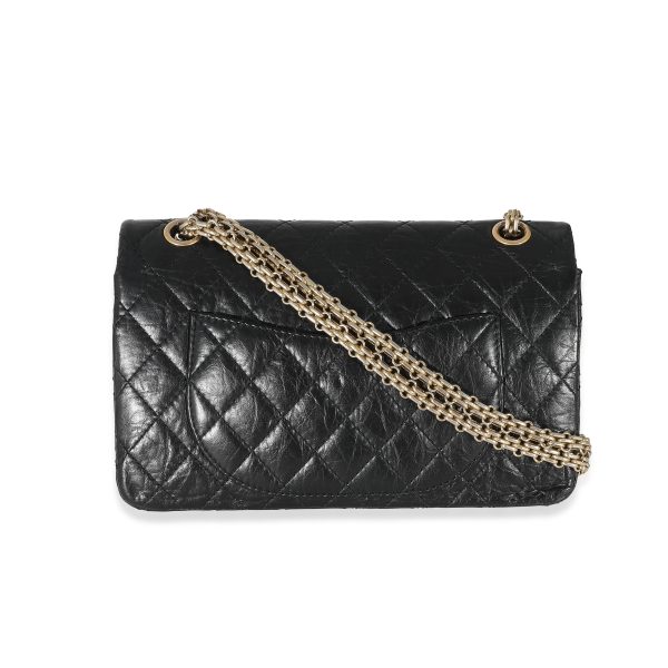 133924 pv d49709b3 e6a2 4852 9324 a06fd68c279b Chanel Black Aged Calfskin Quilted 255 Reissue 225 Flap Bag