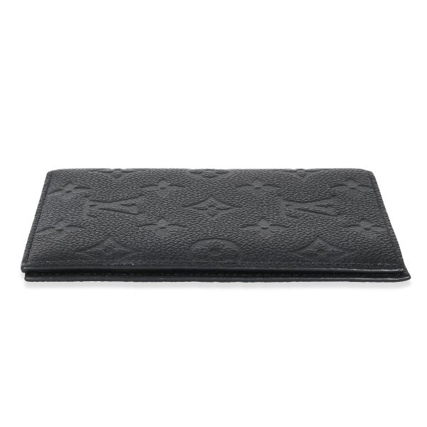 133944 stamp Louis Vuitton Black Monogram Empreinte Passport Cover