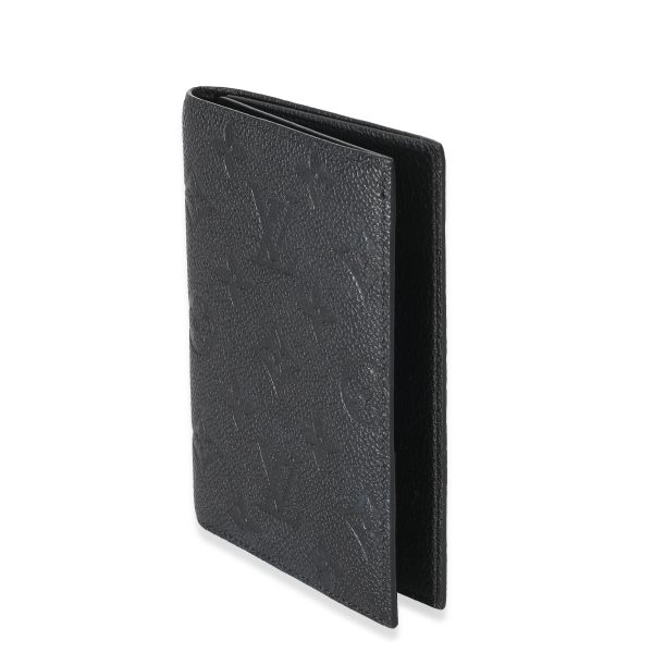 133944 sv Louis Vuitton Black Monogram Empreinte Passport Cover