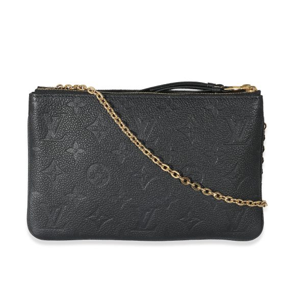 133946 fv 2a2ab4ba d253 46de bf26 402548b4536a Louis Vuitton Black Monogram Empreinte Double Zip Pochette