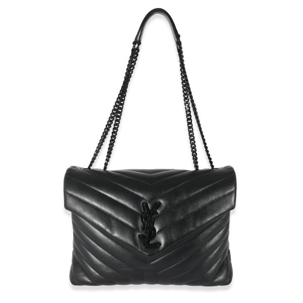 133953 bv Saint Laurent Black Leather Medium Loulou Bag